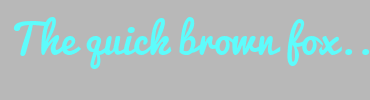 Image with Font Color 5DFCFC and Background Color B8B8B8